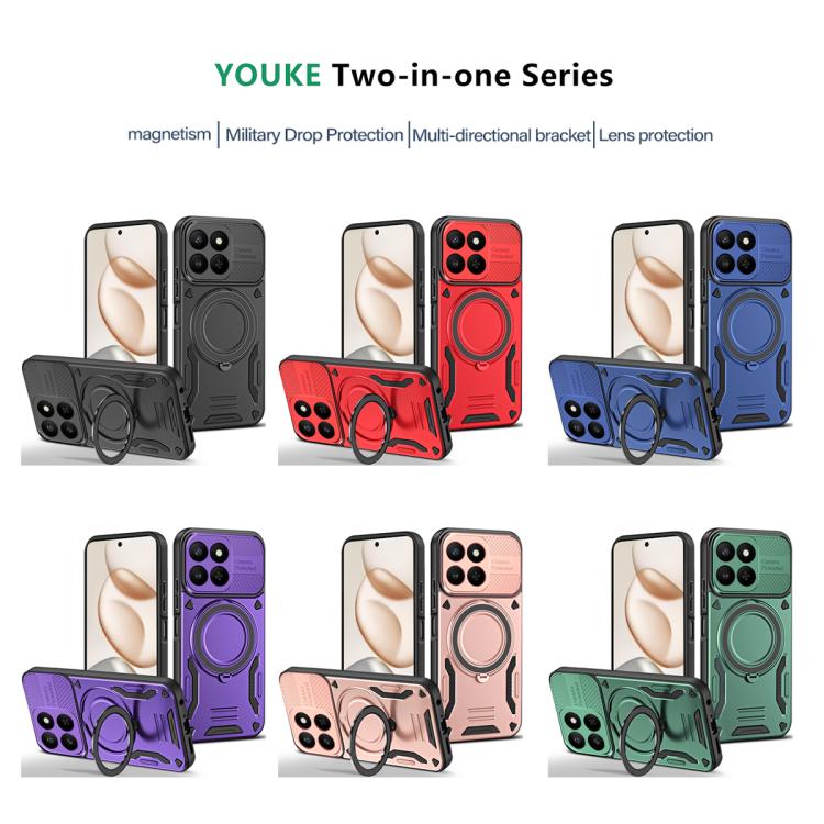 For Honor X7d / 400 Smart MagSafe 2 in 1 TPU Phone Case with Rotating Holder
