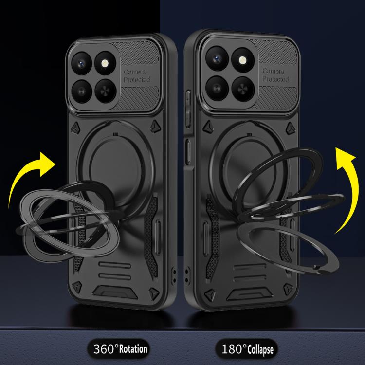 For Honor X7d / 400 Smart MagSafe 2 in 1 TPU Phone Case with Rotating Holder