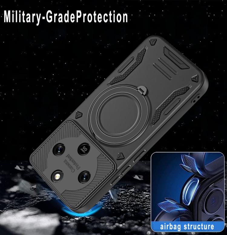 For Honor X9d / X70 5G MagSafe 2 in 1 TPU Phone Case with Rotating Holder