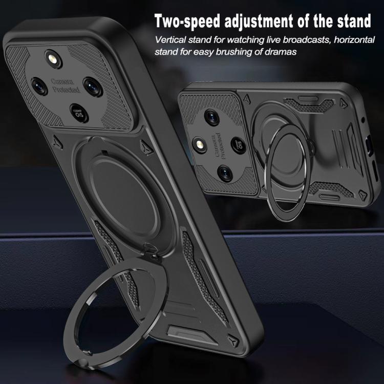 For Honor X9d / X70 5G MagSafe 2 in 1 TPU Phone Case with Rotating Holder