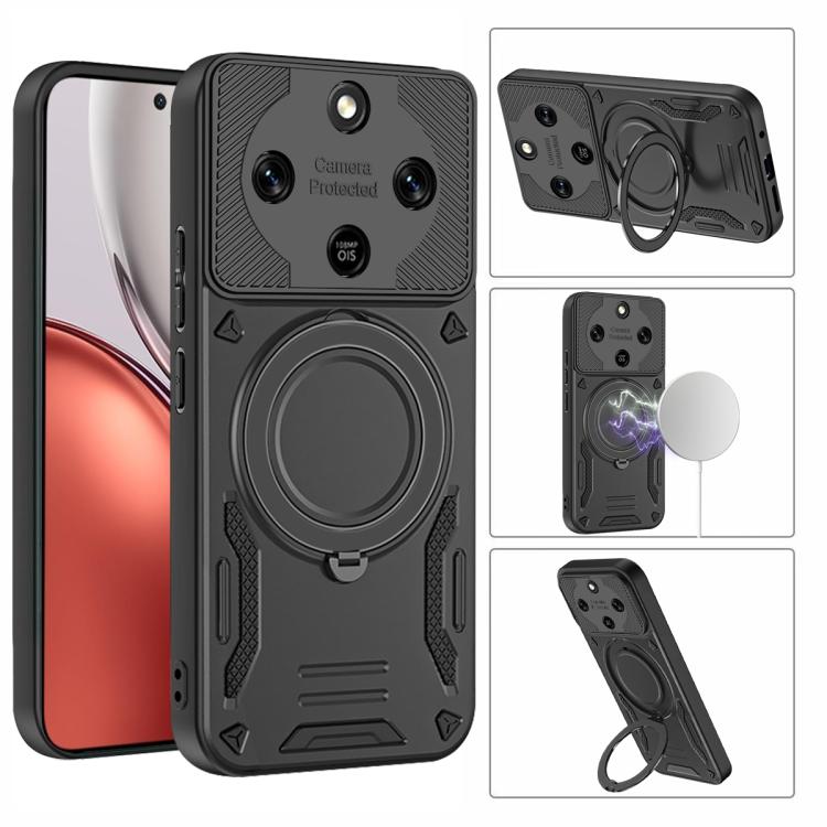 For Honor X9d / X70 5G MagSafe 2 in 1 TPU Phone Case with Rotating Holder