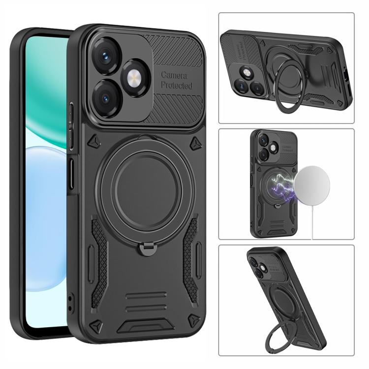 For Honor X5c 4G / X5c Plus 4G MagSafe 2 in 1 TPU Phone Case with Rotating Holder