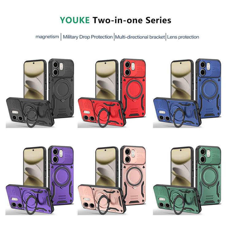 For Infinix Smart 9 / Hot 50i MagSafe 2 in 1 TPU Phone Case with Rotating Holder