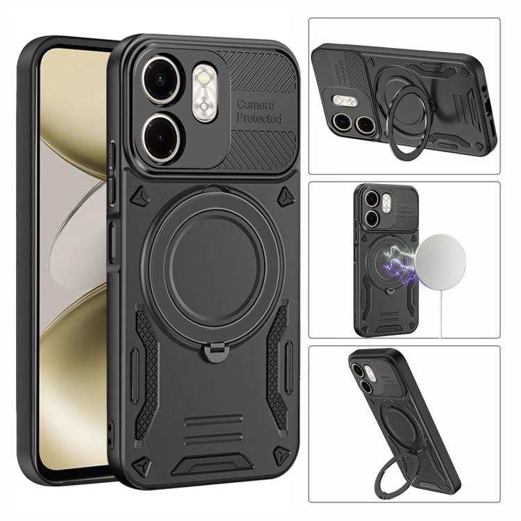 For Infinix Smart 9 / Hot 50i MagSafe 2 in 1 TPU Phone Case with Rotating Holder