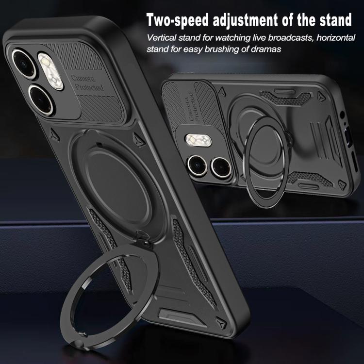 For Infinix Smart 9 / Hot 50i MagSafe 2 in 1 TPU Phone Case with Rotating Holder