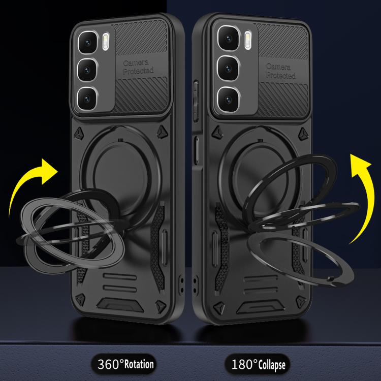 For Infinix Hot 60i  / Hot 60 4G MagSafe 2 in 1 TPU Phone Case with Rotating Holder