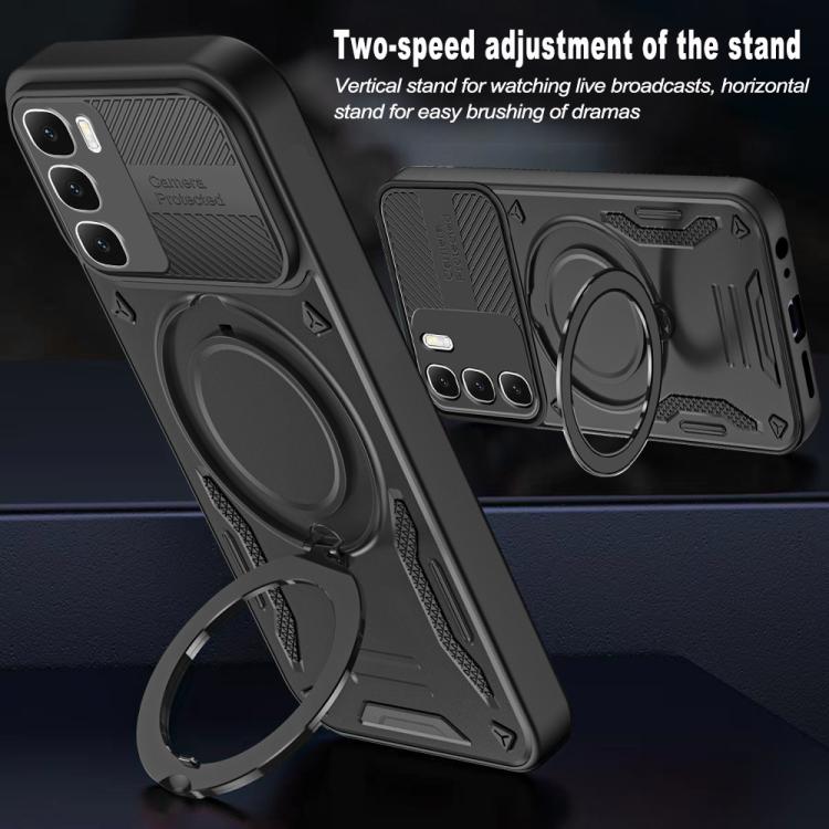 For Infinix Hot 60i  / Hot 60 4G MagSafe 2 in 1 TPU Phone Case with Rotating Holder