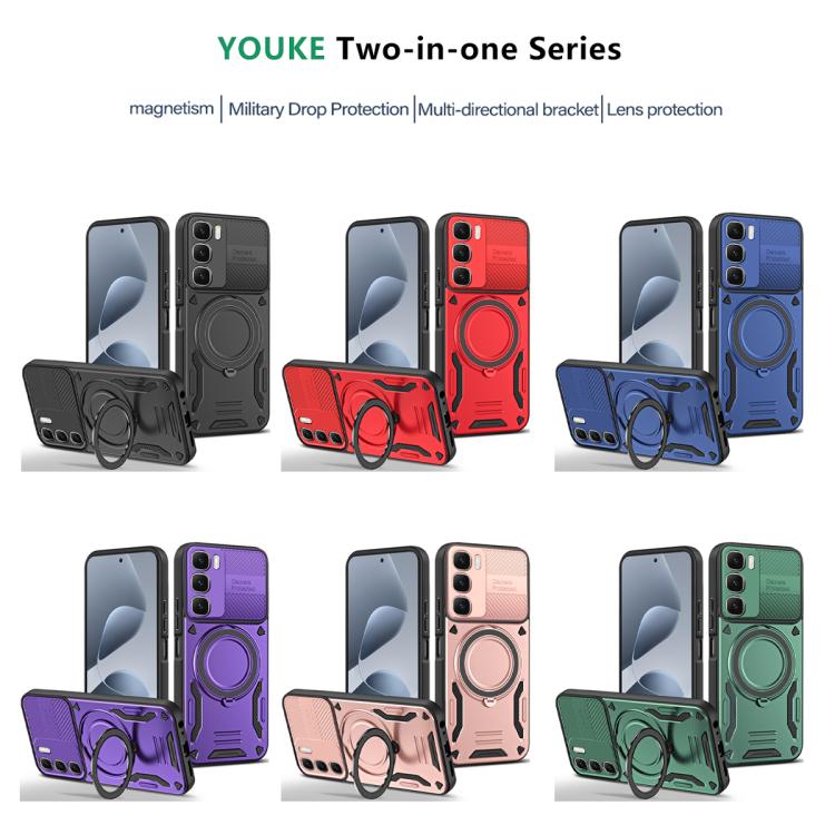 For Infinix Hot 60i  / Hot 60 4G MagSafe 2 in 1 TPU Phone Case with Rotating Holder