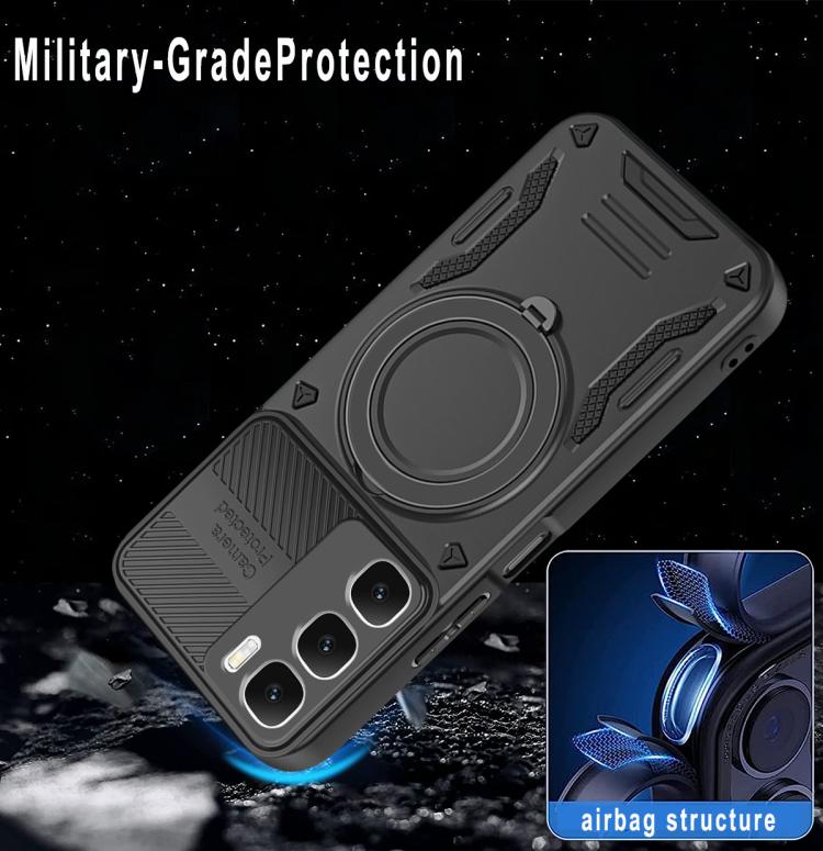 For Infinix Hot 60i  / Hot 60 4G MagSafe 2 in 1 TPU Phone Case with Rotating Holder