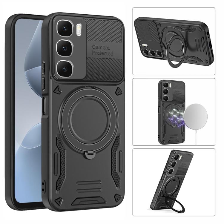 For Infinix Hot 60i  / Hot 60 4G MagSafe 2 in 1 TPU Phone Case with Rotating Holder