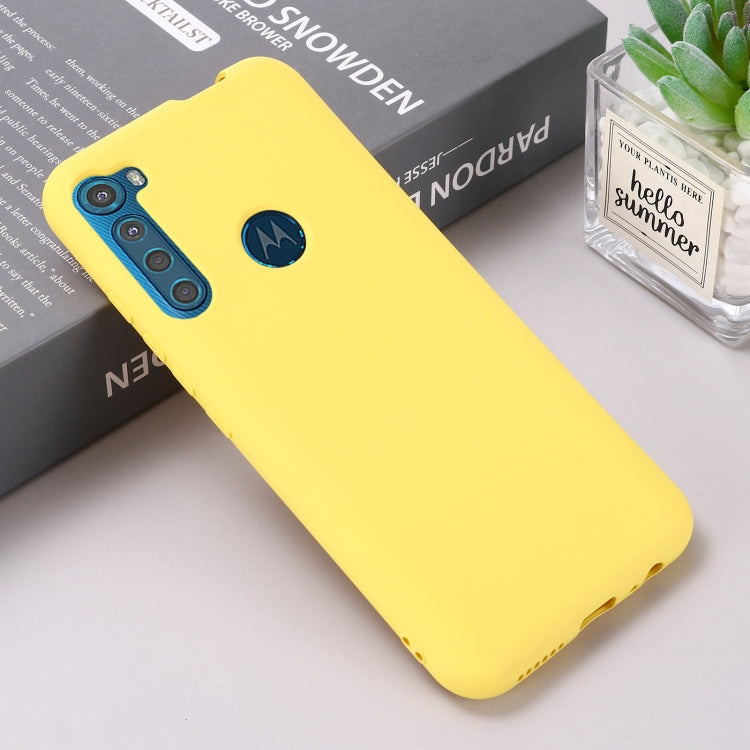 For Motorola One Fusion+ Pure Color Liquid Silicone Shockproof Full Coverage Case