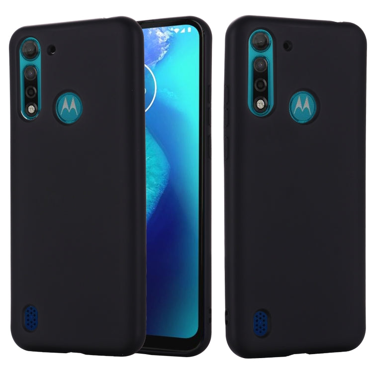 For Motorola Moto G8 Power Lite Pure Color Liquid Silicone Shockproof Full Coverage Case