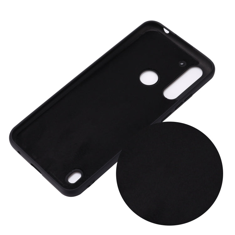 For Motorola Moto G8 Power Lite Pure Color Liquid Silicone Shockproof Full Coverage Case