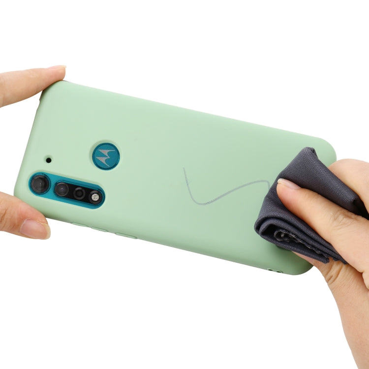 For Motorola Moto G8 Power Lite Pure Color Liquid Silicone Shockproof Full Coverage Case