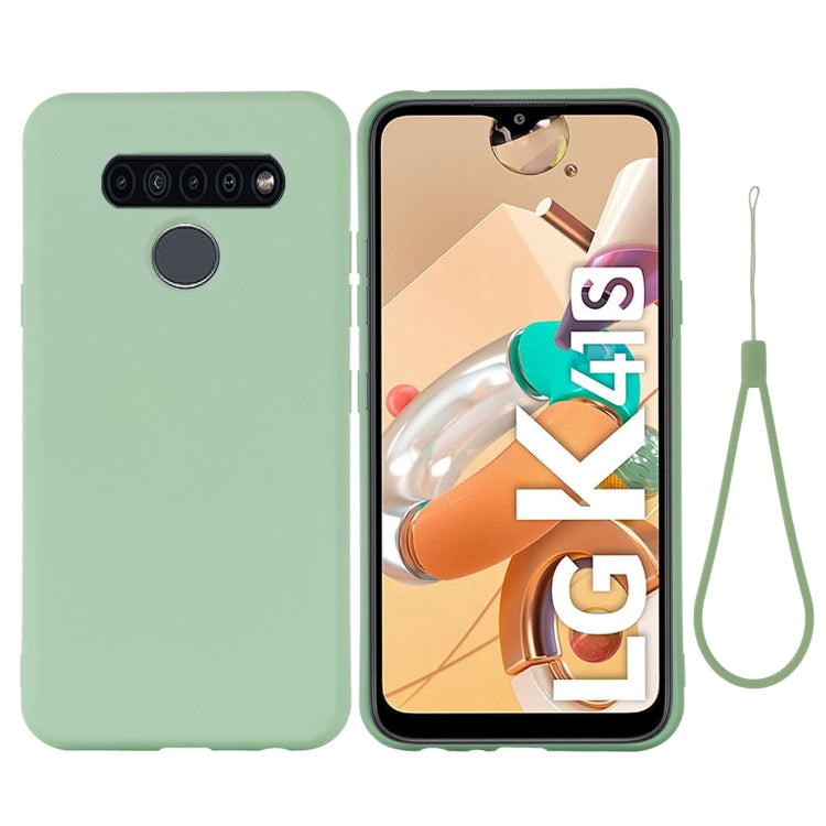 For LG K51S Pure Color Liquid Silicone Shockproof Full Coverage Case