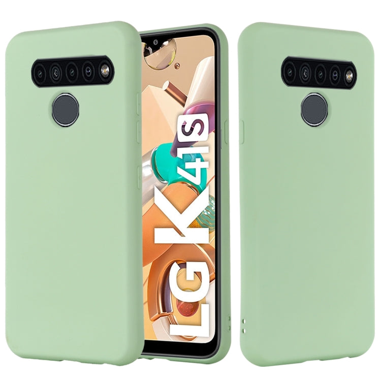 For LG K51S Pure Color Liquid Silicone Shockproof Full Coverage Case