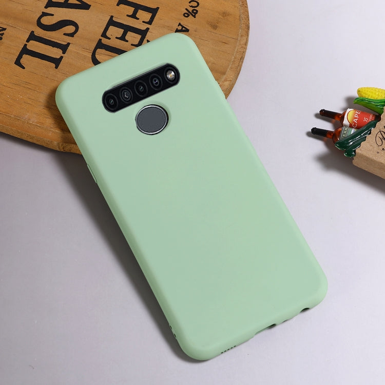 For LG K51S Pure Color Liquid Silicone Shockproof Full Coverage Case
