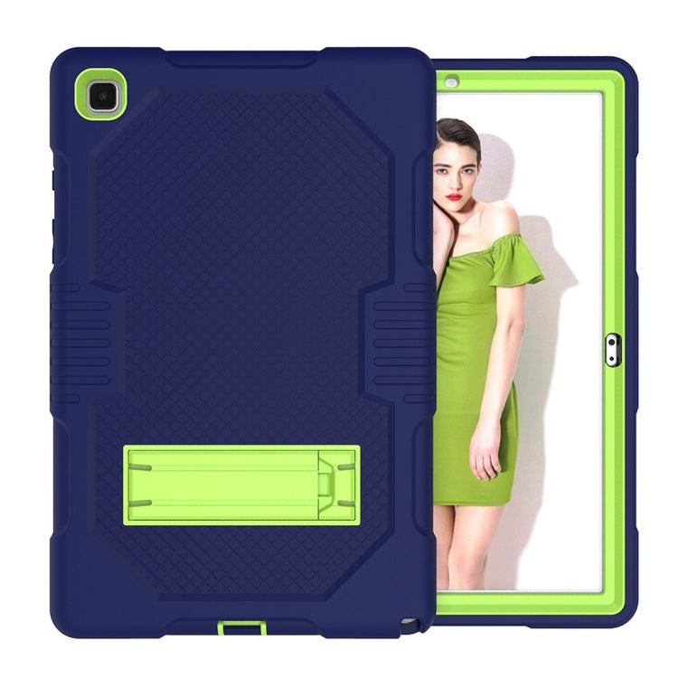 For Samsung Galaxy Tab A7 10.4 (2020) T500 / T505 Contrast Color Robot Shockproof Silicon + PC Protective Case with Holder & Pen Slot