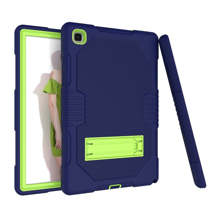 For Samsung Galaxy Tab A7 10.4 (2020) T500 / T505 Contrast Color Robot Shockproof Silicon + PC Protective Case with Holder & Pen Slot