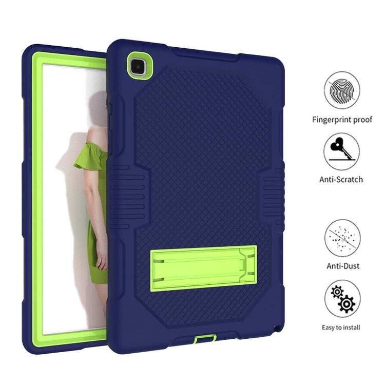 For Samsung Galaxy Tab A7 10.4 (2020) T500 / T505 Contrast Color Robot Shockproof Silicon + PC Protective Case with Holder & Pen Slot