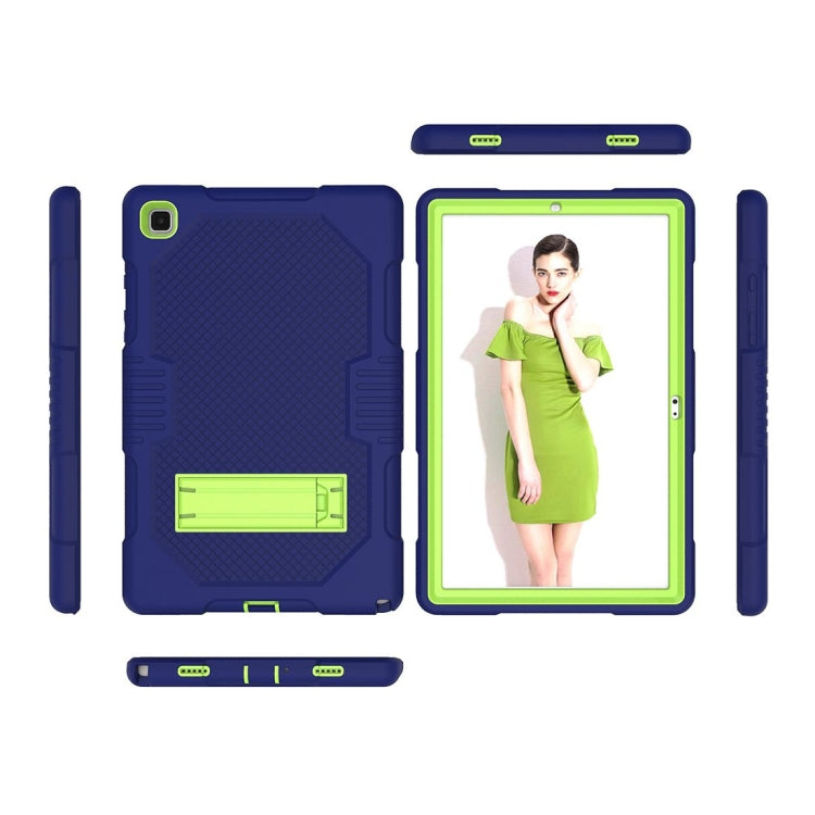 For Samsung Galaxy Tab A7 10.4 (2020) T500 / T505 Contrast Color Robot Shockproof Silicon + PC Protective Case with Holder & Pen Slot