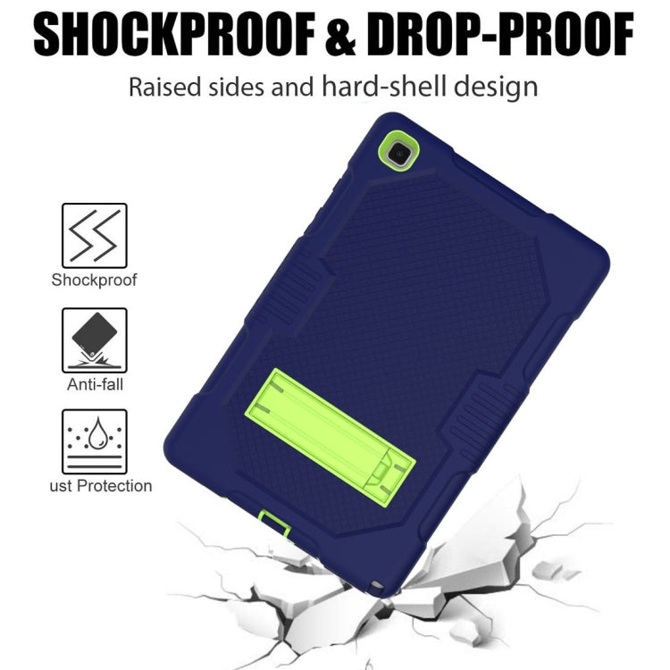 For Samsung Galaxy Tab A7 10.4 (2020) T500 / T505 Contrast Color Robot Shockproof Silicon + PC Protective Case with Holder & Pen Slot