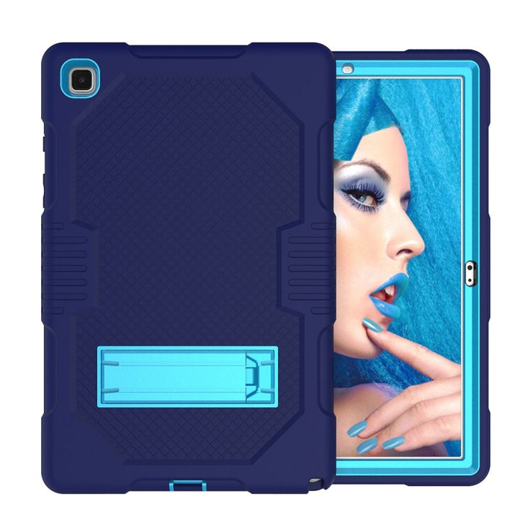 For Samsung Galaxy Tab A7 10.4 (2020) T500 / T505 Contrast Color Robot Shockproof Silicon + PC Protective Case with Holder & Pen Slot