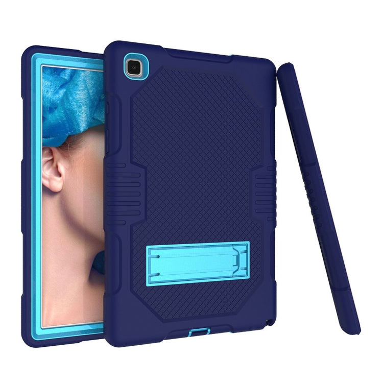 For Samsung Galaxy Tab A7 10.4 (2020) T500 / T505 Contrast Color Robot Shockproof Silicon + PC Protective Case with Holder & Pen Slot