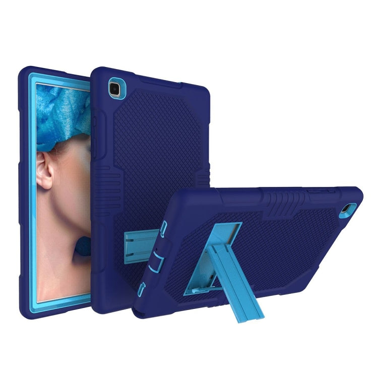 For Samsung Galaxy Tab A7 10.4 (2020) T500 / T505 Contrast Color Robot Shockproof Silicon + PC Protective Case with Holder & Pen Slot