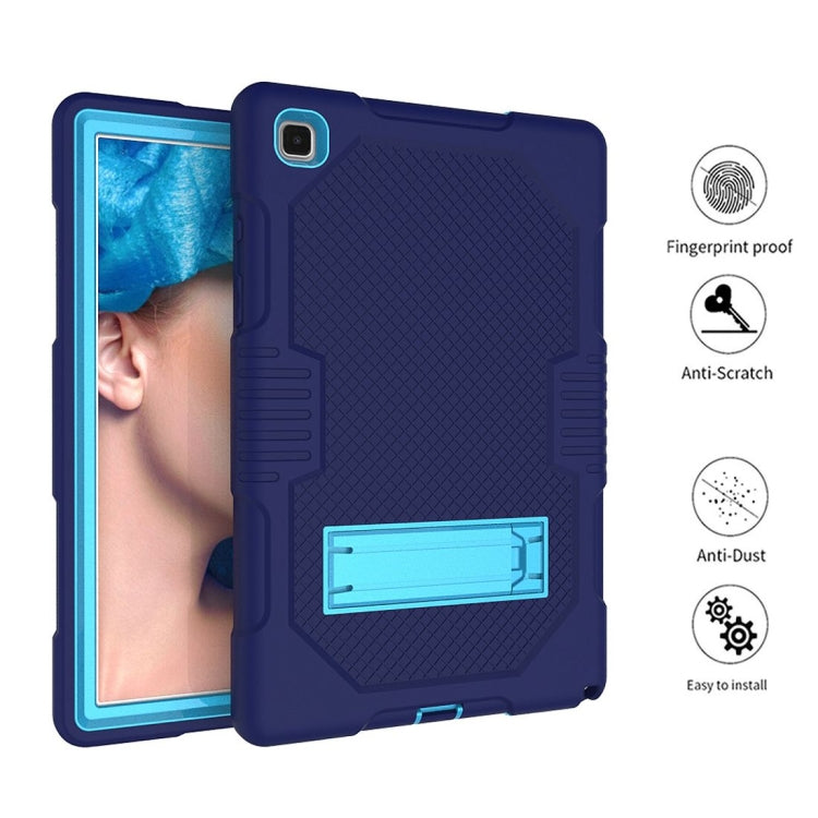 For Samsung Galaxy Tab A7 10.4 (2020) T500 / T505 Contrast Color Robot Shockproof Silicon + PC Protective Case with Holder & Pen Slot