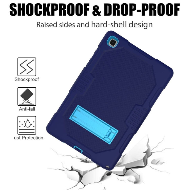 For Samsung Galaxy Tab A7 10.4 (2020) T500 / T505 Contrast Color Robot Shockproof Silicon + PC Protective Case with Holder & Pen Slot