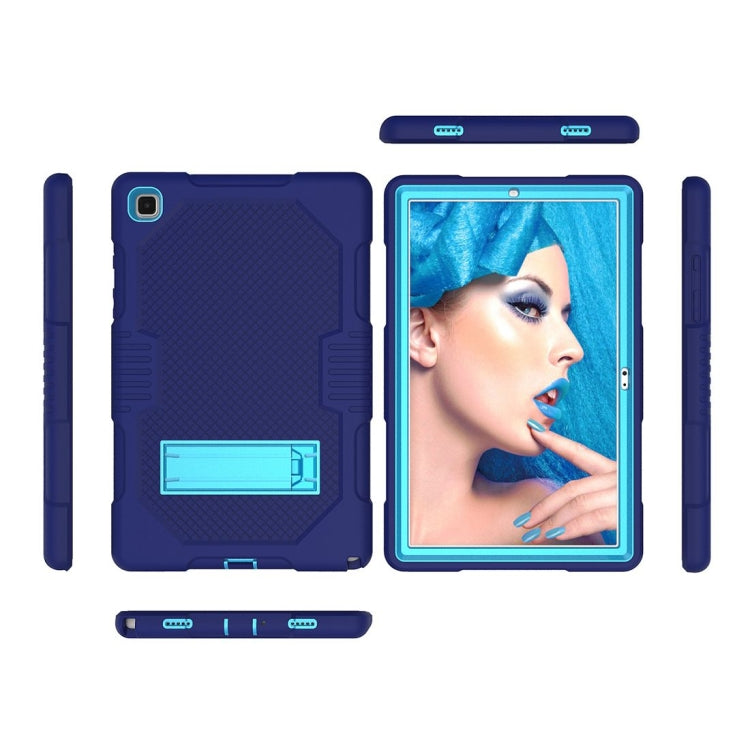 For Samsung Galaxy Tab A7 10.4 (2020) T500 / T505 Contrast Color Robot Shockproof Silicon + PC Protective Case with Holder & Pen Slot