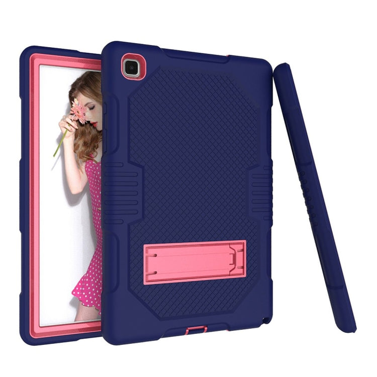 For Samsung Galaxy Tab A7 10.4 (2020) T500 / T505 Contrast Color Robot Shockproof Silicon + PC Protective Case with Holder & Pen Slot