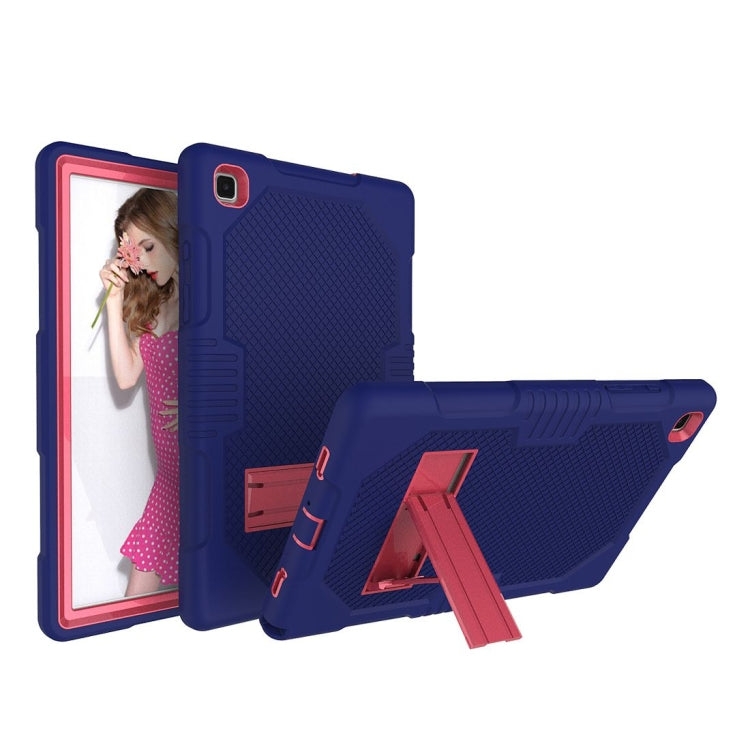 For Samsung Galaxy Tab A7 10.4 (2020) T500 / T505 Contrast Color Robot Shockproof Silicon + PC Protective Case with Holder & Pen Slot