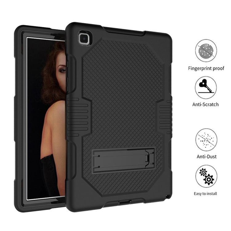 For Samsung Galaxy Tab A7 10.4 (2020) T500 / T505 Contrast Color Robot Shockproof Silicon + PC Protective Case with Holder & Pen Slot