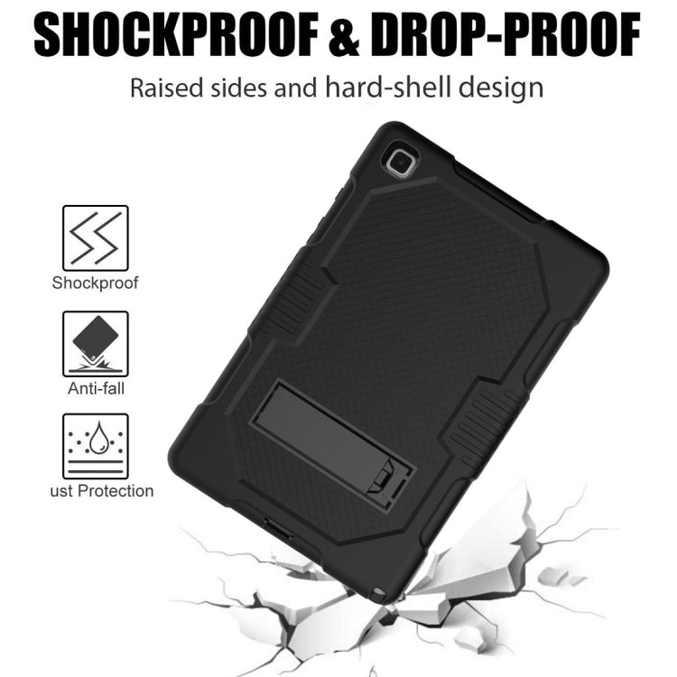 For Samsung Galaxy Tab A7 10.4 (2020) T500 / T505 Contrast Color Robot Shockproof Silicon + PC Protective Case with Holder & Pen Slot