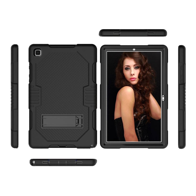 For Samsung Galaxy Tab A7 10.4 (2020) T500 / T505 Contrast Color Robot Shockproof Silicon + PC Protective Case with Holder & Pen Slot