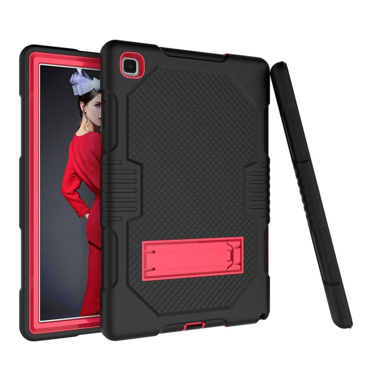 For Samsung Galaxy Tab A7 10.4 (2020) T500 / T505 Contrast Color Robot Shockproof Silicon + PC Protective Case with Holder & Pen Slot