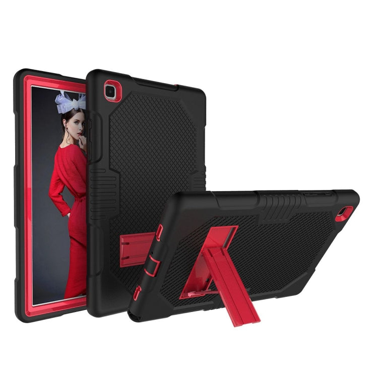 For Samsung Galaxy Tab A7 10.4 (2020) T500 / T505 Contrast Color Robot Shockproof Silicon + PC Protective Case with Holder & Pen Slot