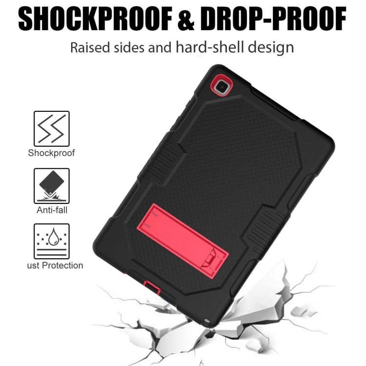 For Samsung Galaxy Tab A7 10.4 (2020) T500 / T505 Contrast Color Robot Shockproof Silicon + PC Protective Case with Holder & Pen Slot