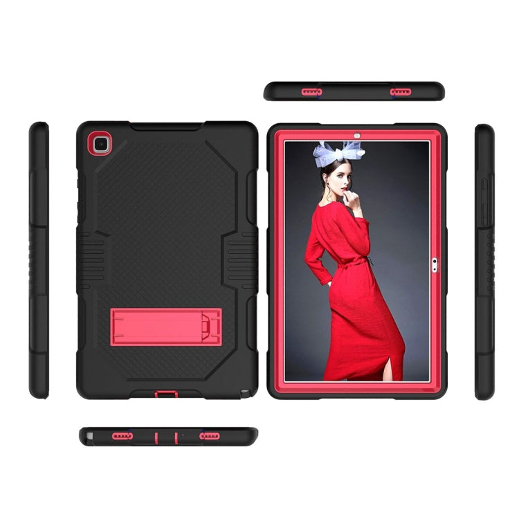 For Samsung Galaxy Tab A7 10.4 (2020) T500 / T505 Contrast Color Robot Shockproof Silicon + PC Protective Case with Holder & Pen Slot