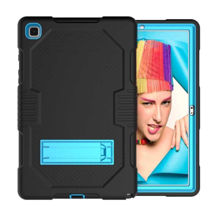 For Samsung Galaxy Tab A7 10.4 (2020) T500 / T505 Contrast Color Robot Shockproof Silicon + PC Protective Case with Holder & Pen Slot