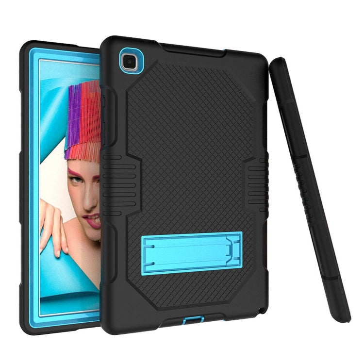 For Samsung Galaxy Tab A7 10.4 (2020) T500 / T505 Contrast Color Robot Shockproof Silicon + PC Protective Case with Holder & Pen Slot