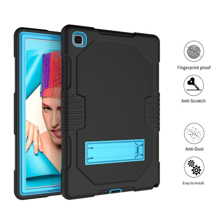 For Samsung Galaxy Tab A7 10.4 (2020) T500 / T505 Contrast Color Robot Shockproof Silicon + PC Protective Case with Holder & Pen Slot