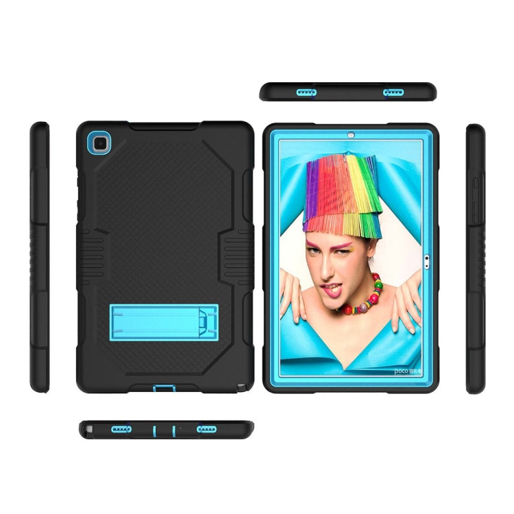 For Samsung Galaxy Tab A7 10.4 (2020) T500 / T505 Contrast Color Robot Shockproof Silicon + PC Protective Case with Holder & Pen Slot