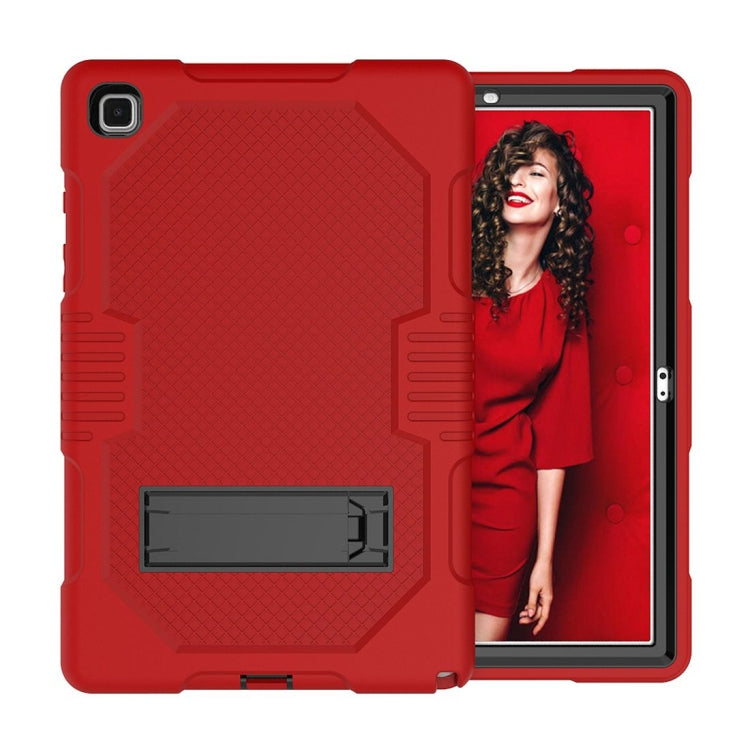 For Samsung Galaxy Tab A7 10.4 (2020) T500 / T505 Contrast Color Robot Shockproof Silicon + PC Protective Case with Holder & Pen Slot