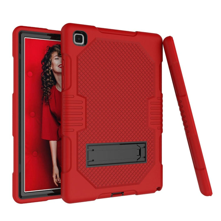 For Samsung Galaxy Tab A7 10.4 (2020) T500 / T505 Contrast Color Robot Shockproof Silicon + PC Protective Case with Holder & Pen Slot