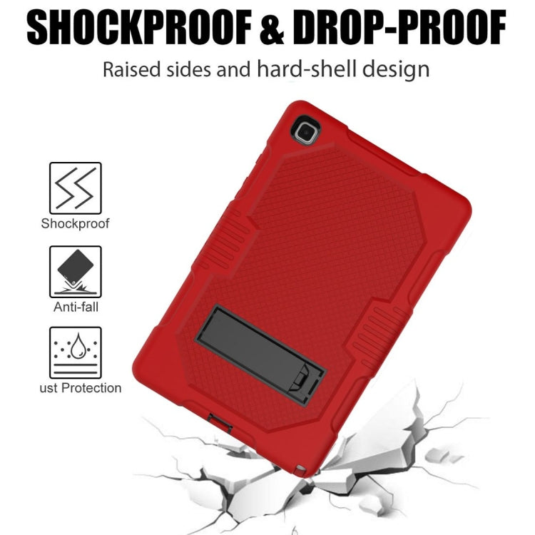 For Samsung Galaxy Tab A7 10.4 (2020) T500 / T505 Contrast Color Robot Shockproof Silicon + PC Protective Case with Holder & Pen Slot