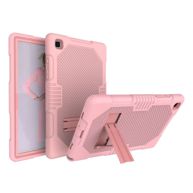 For Samsung Galaxy Tab A7 10.4 (2020) T500 / T505 Contrast Color Robot Shockproof Silicon + PC Protective Case with Holder & Pen Slot