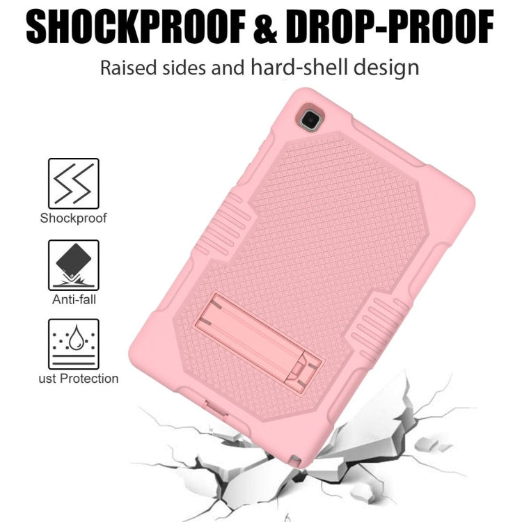 For Samsung Galaxy Tab A7 10.4 (2020) T500 / T505 Contrast Color Robot Shockproof Silicon + PC Protective Case with Holder & Pen Slot